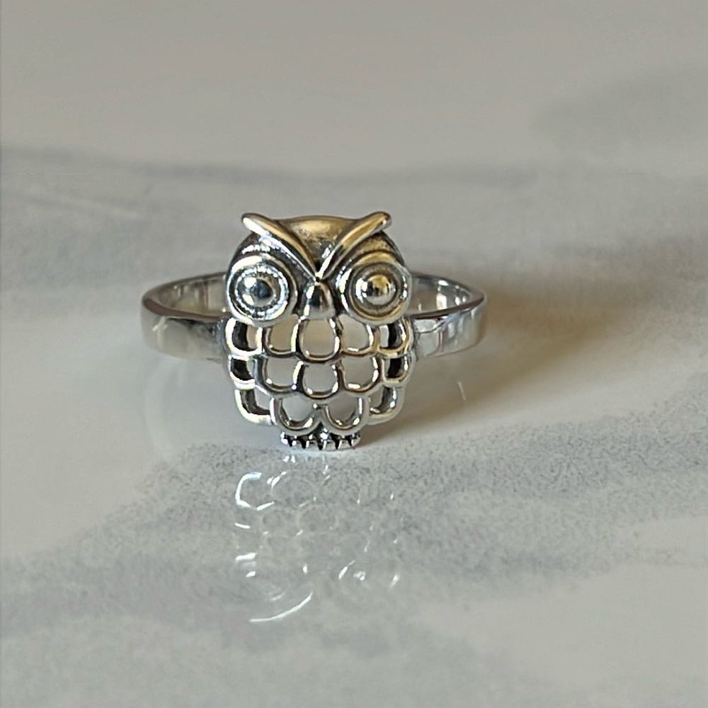 Silver Owl Ring